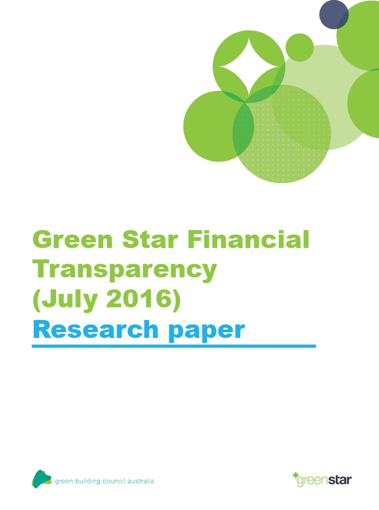 financial transparency document green star 2016