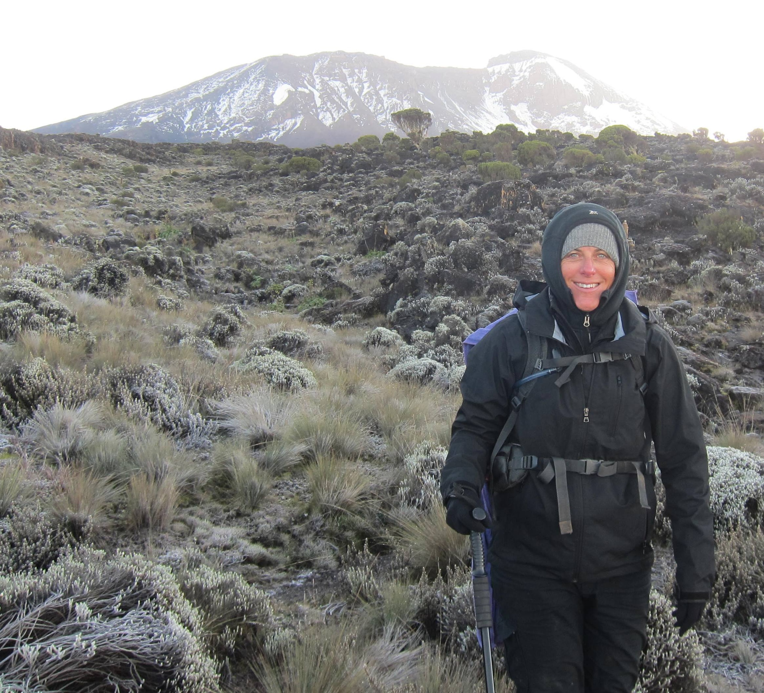Romilly hiking Mt Kilimanjaro